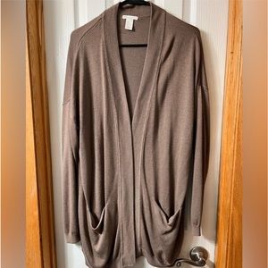 H&M Basic Long and Soft Cardigan with Pockets